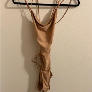 One piece nude swimsuit